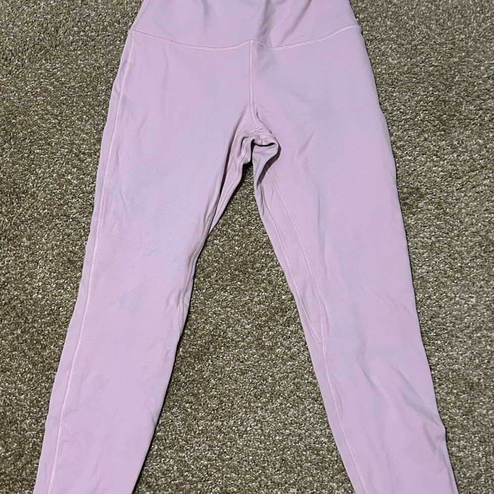 lululemon athletica s10 cropped baby pink leggings